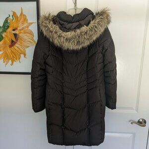 Lands End women's brown down coat